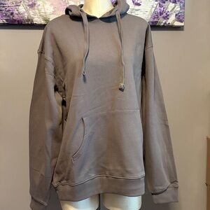 Men's Econscious Hooded Pullover  Sweatshirt - Charcoal Gray Size L NWOT
